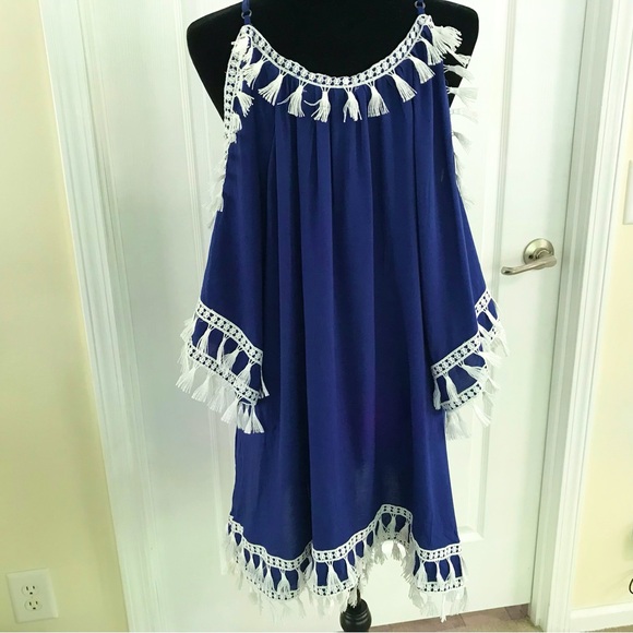 ✴️Boho Beach CoverUP/Mini Dress, SzL, NWT - Picture 5 of 6